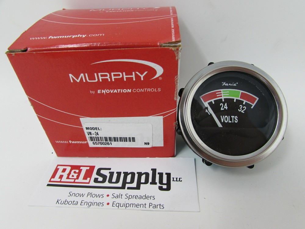 NEW MURPHY VM-24 65700261 24 VOLT VOLT METER GAUGE