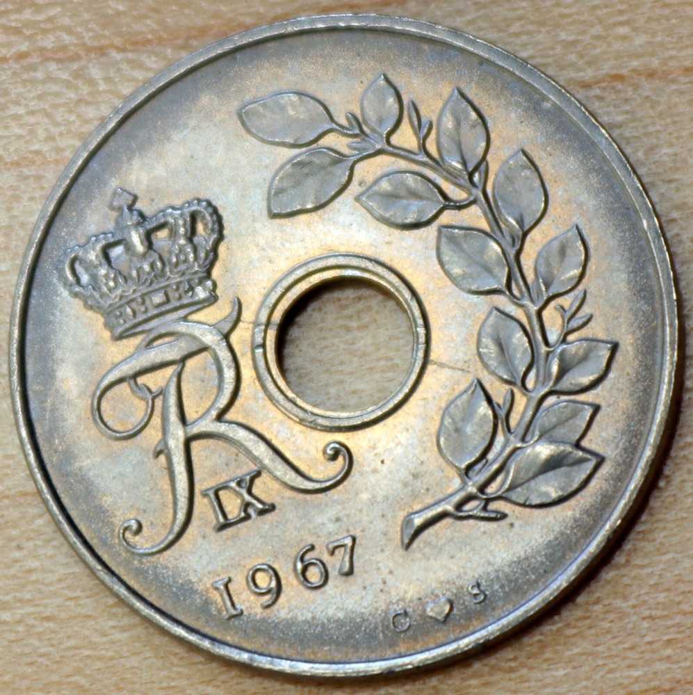 1968 Denmark 25 Ore Unc.