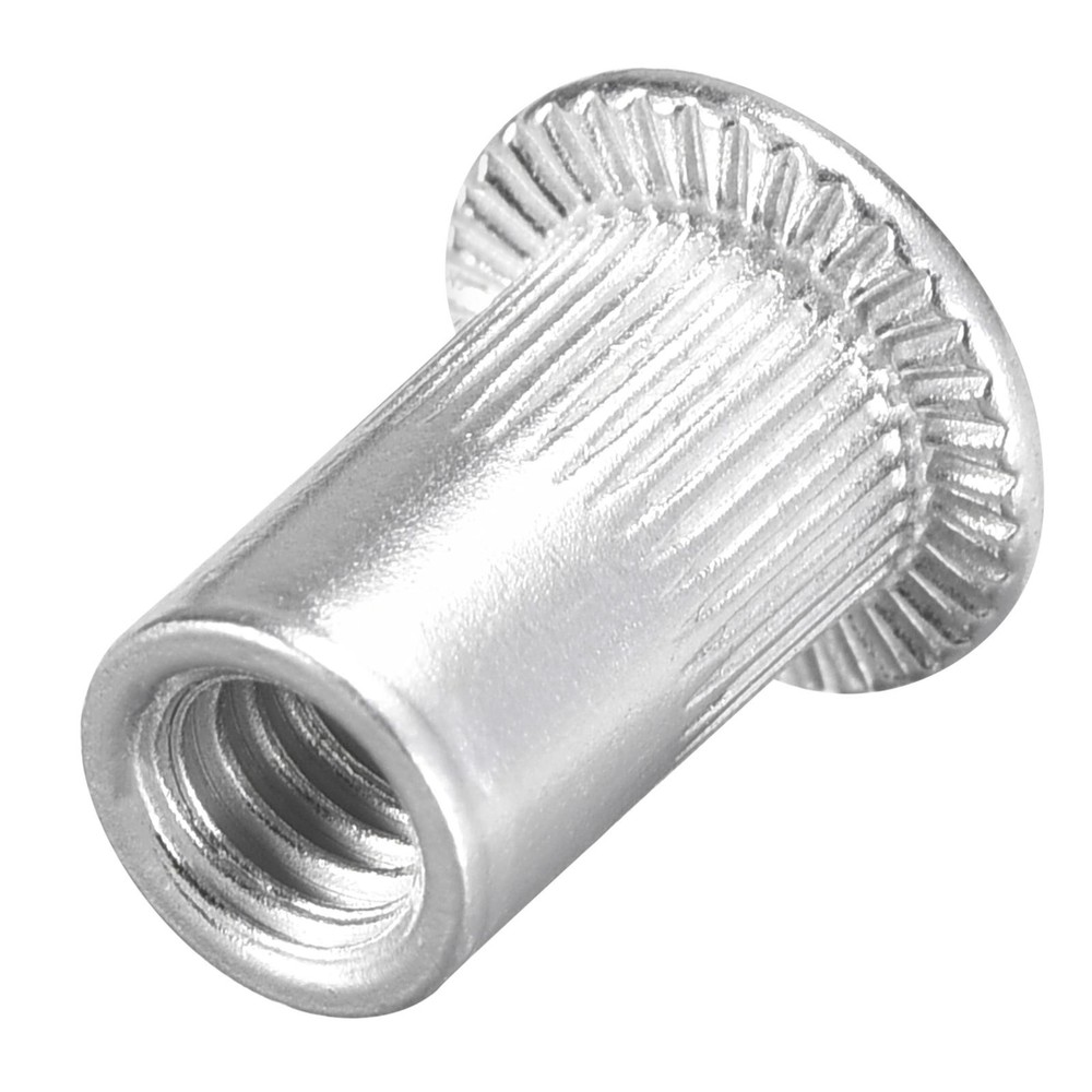#8-32 Rivet Nuts Aluminium Alloy Knurled Flat Head Threaded Insert Nut 25pcs