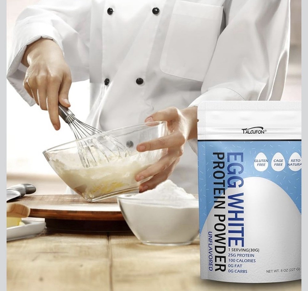Egg White Protein Powder 8Oz Pasteurized No Additives, High Protein,...