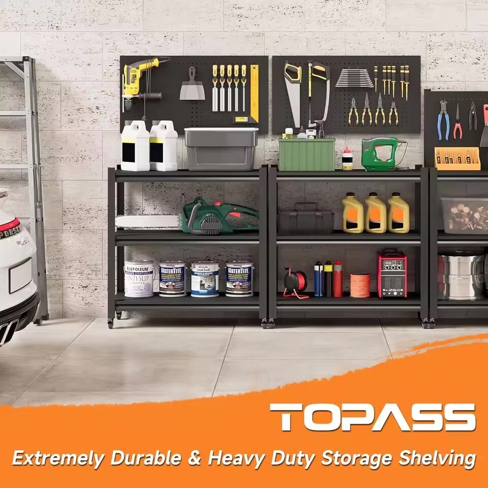 Workbench with Pegboard, Adjustable Heavy Duty Work Table with Wheels, Heavy Dut