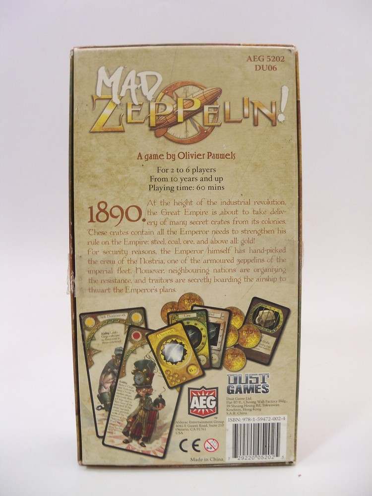 Mad Zeppelin! AEG Dust Games Card Game