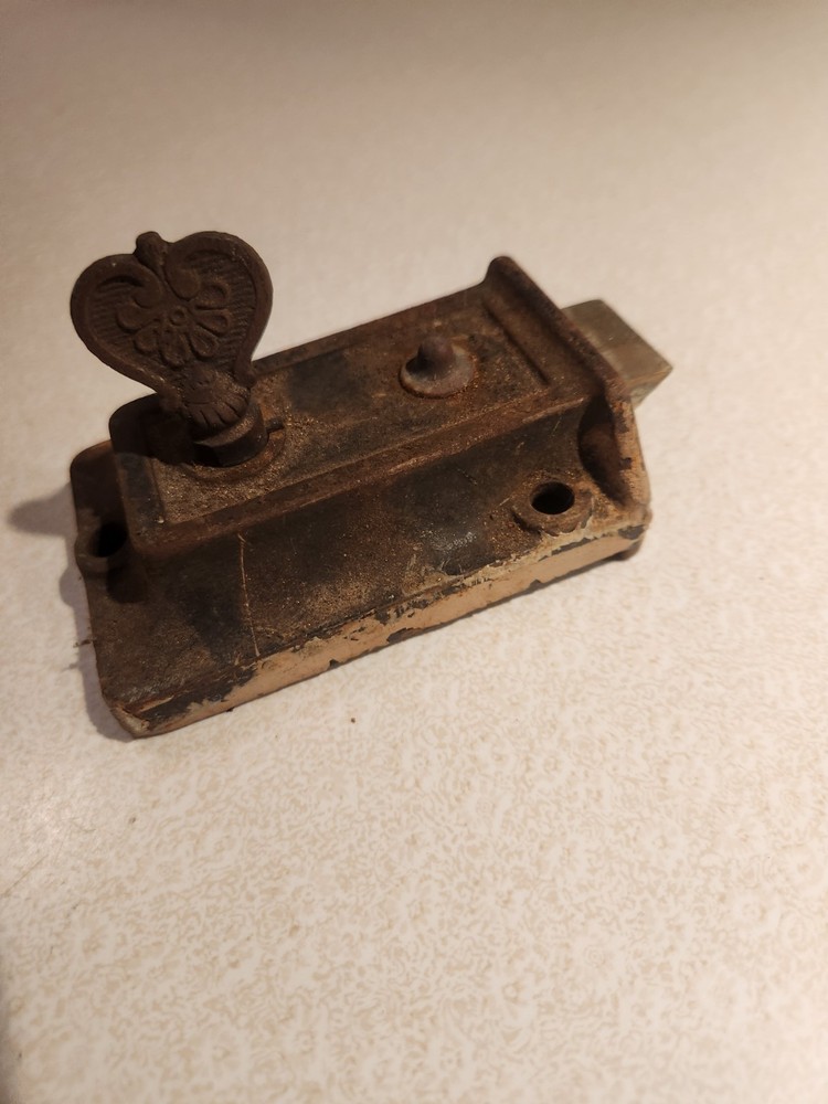 Antique Spring Load Suface Lock Thumb Latch