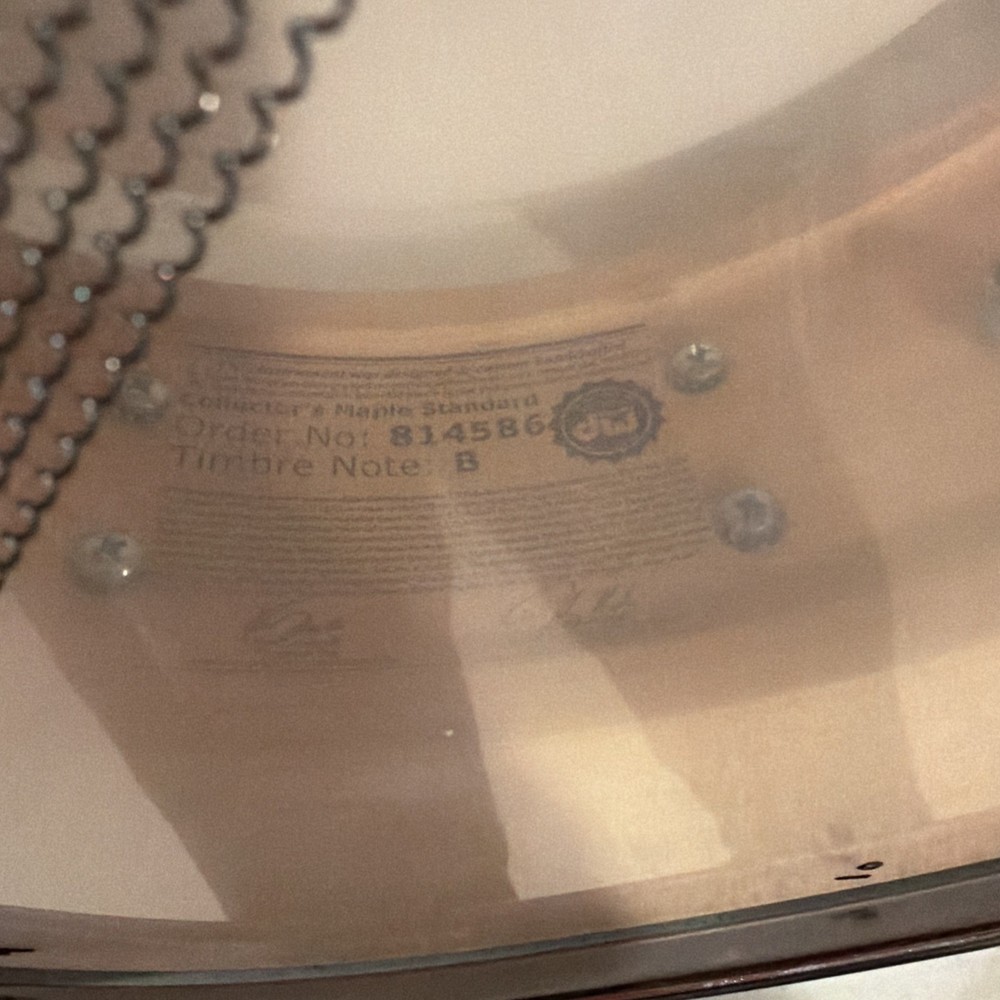 DW 5 x 14 Collector's Maple Solid White Super Solid Snare Drum - SO 574198