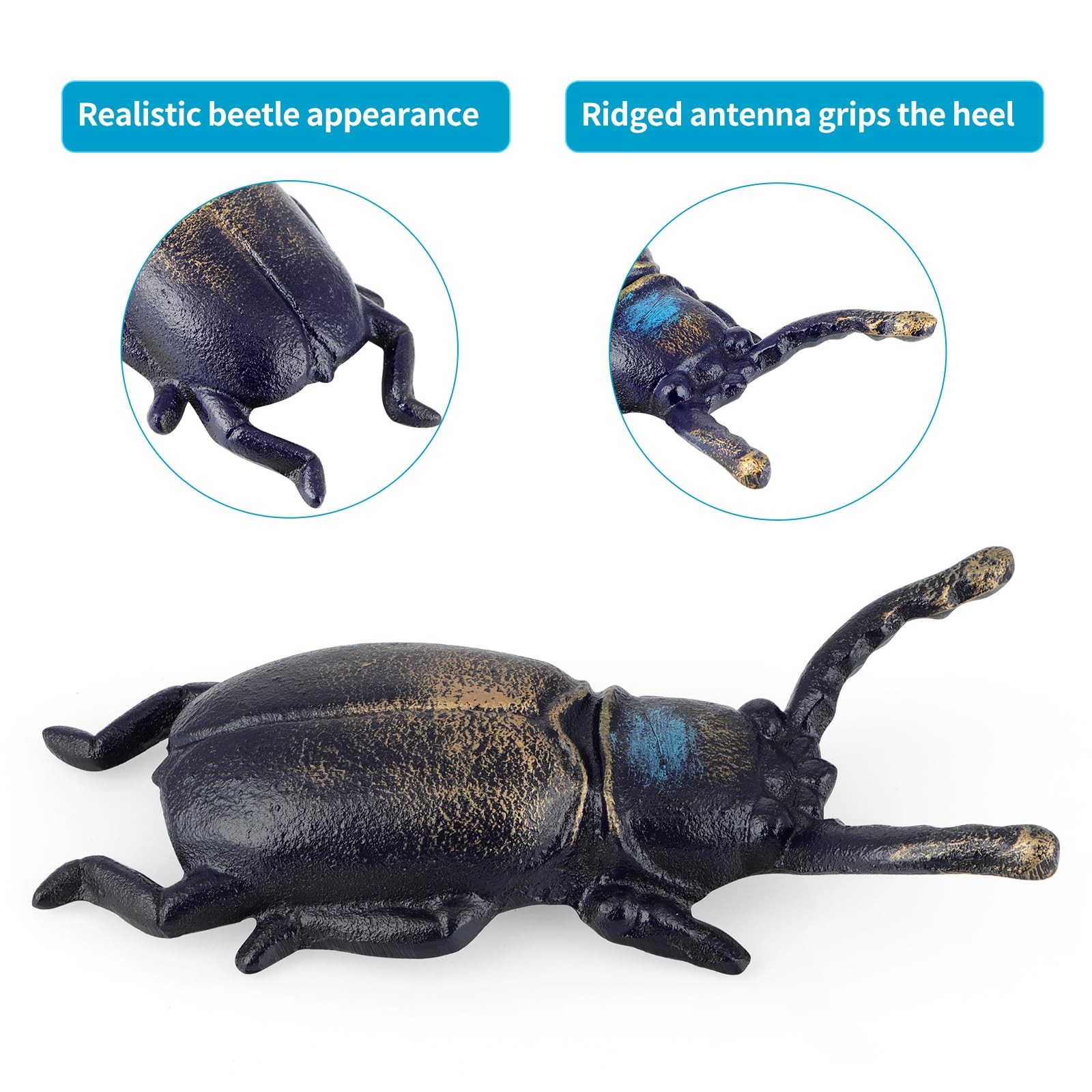 Cast Iron Boot Jack, Beetle Boot Puller, Shoe Remover for Work Boots, Rubber ...