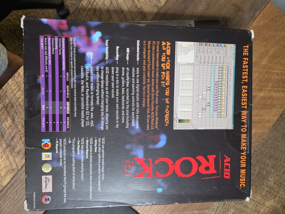 Sonic Foundry Acid Rock 2.0 Software