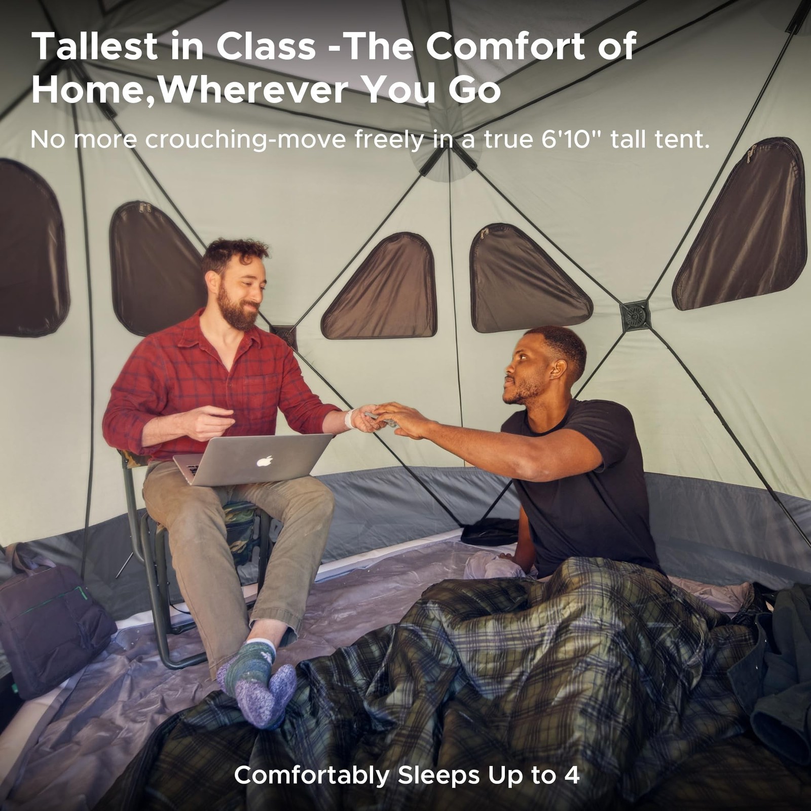 Space Acacia Lite Camping Tent | 2/3/4/8 Person Pop Up Tents for Camping | Li...