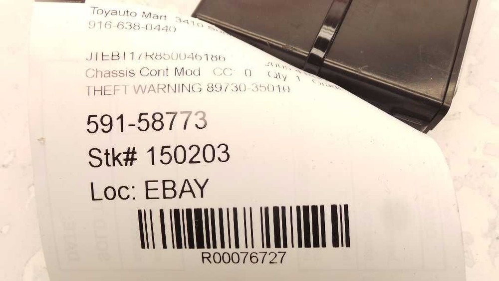 03-09 TOYOTA 4 RUNNER THEFT-LOCKING SECURITY CONTROL MODULE ECM ASSEMBLY