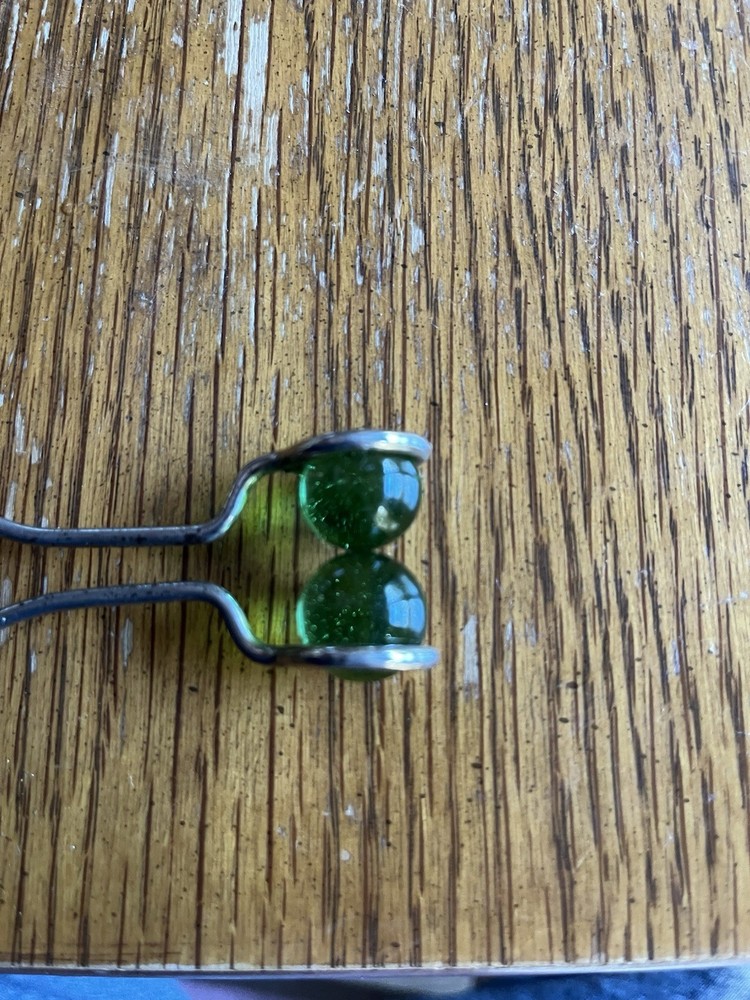 Vintage Razor Blade Sharpener Strop (2) Marbles With Handle