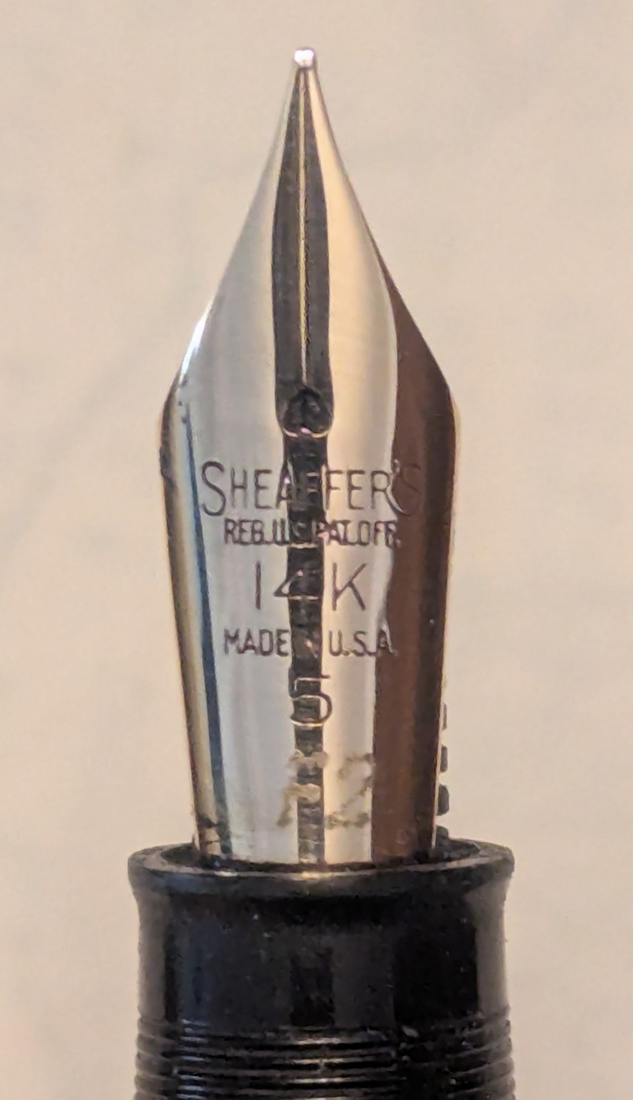 Vintage Aqua Sheaffer Admiral Snorkel Fountain Pen 14k #5 Fine Nib Unrestored