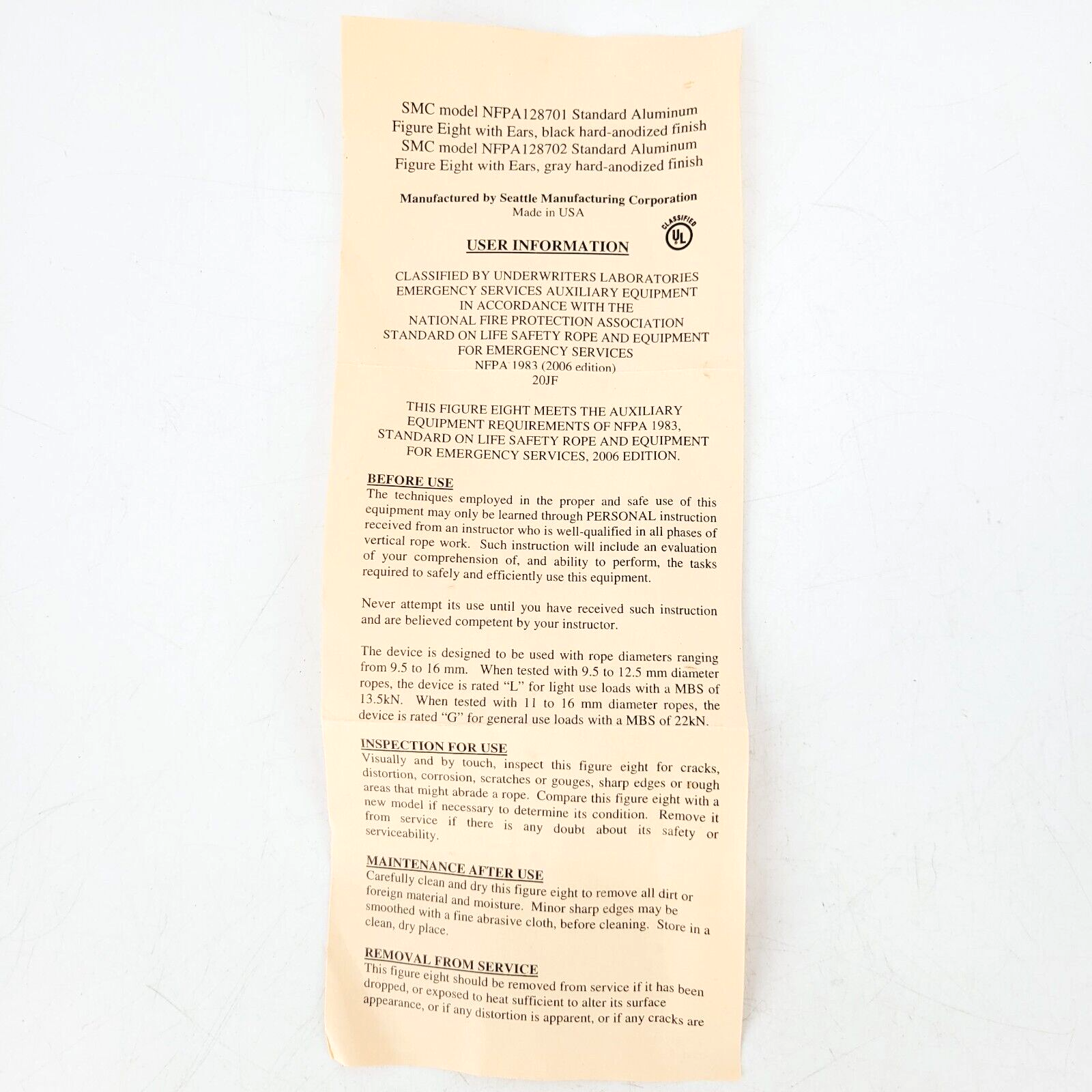 SMC Rescue 8 - NFPA Descender Mountain Climbing Black