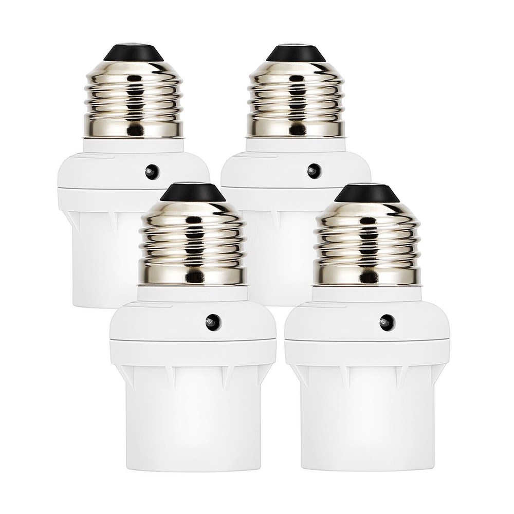 DEWENWILS 4 Pack Light Sensor Socket Dusk to Dawn Sensor Light Bulb Socket