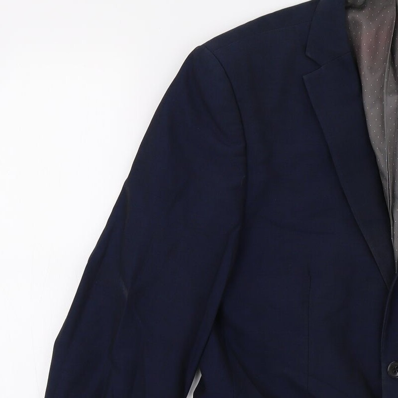 NEXT Mens Blue Wool Blend Suit Jacket Size 40