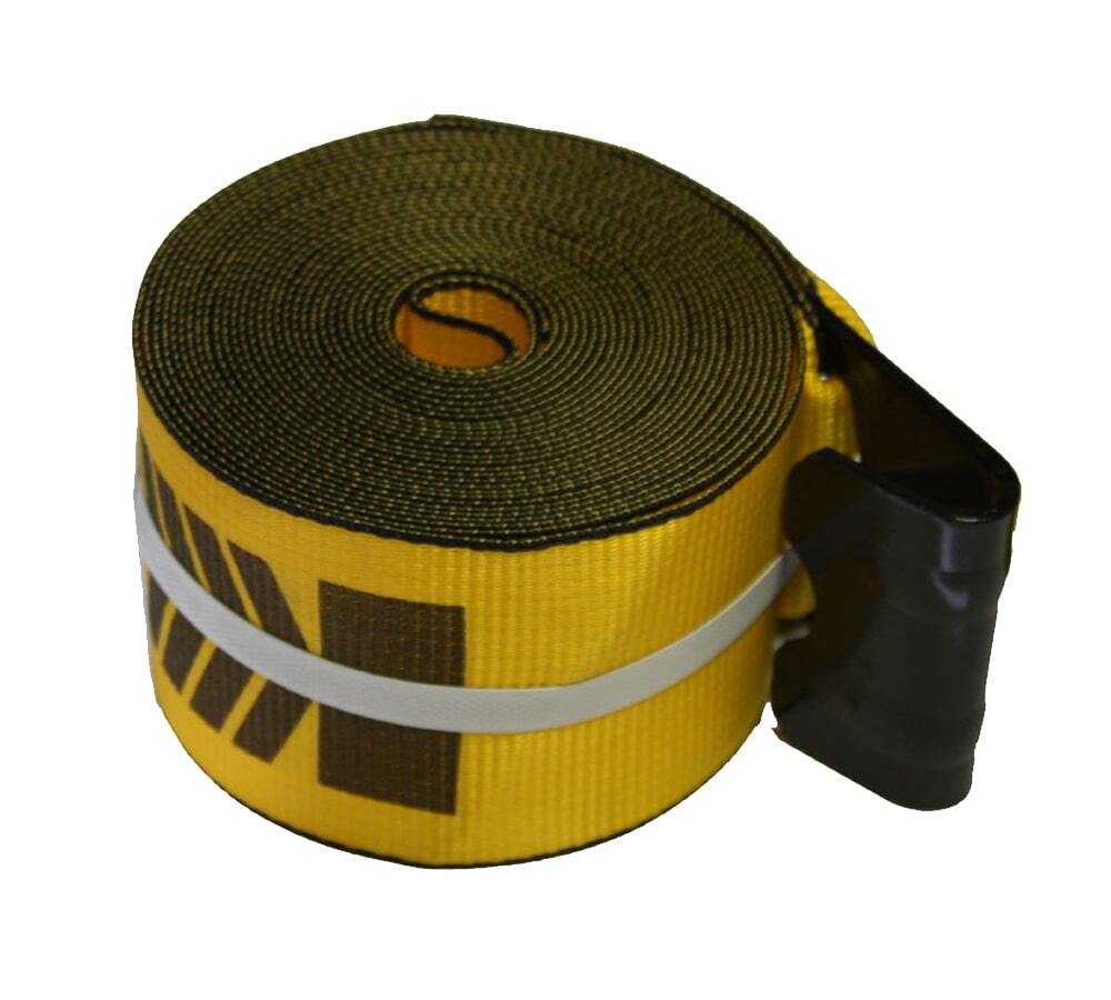 (10 Pack) Kinedyne 4"x30' Winch Straps with flat hook, Flatbed Tie Down Strap