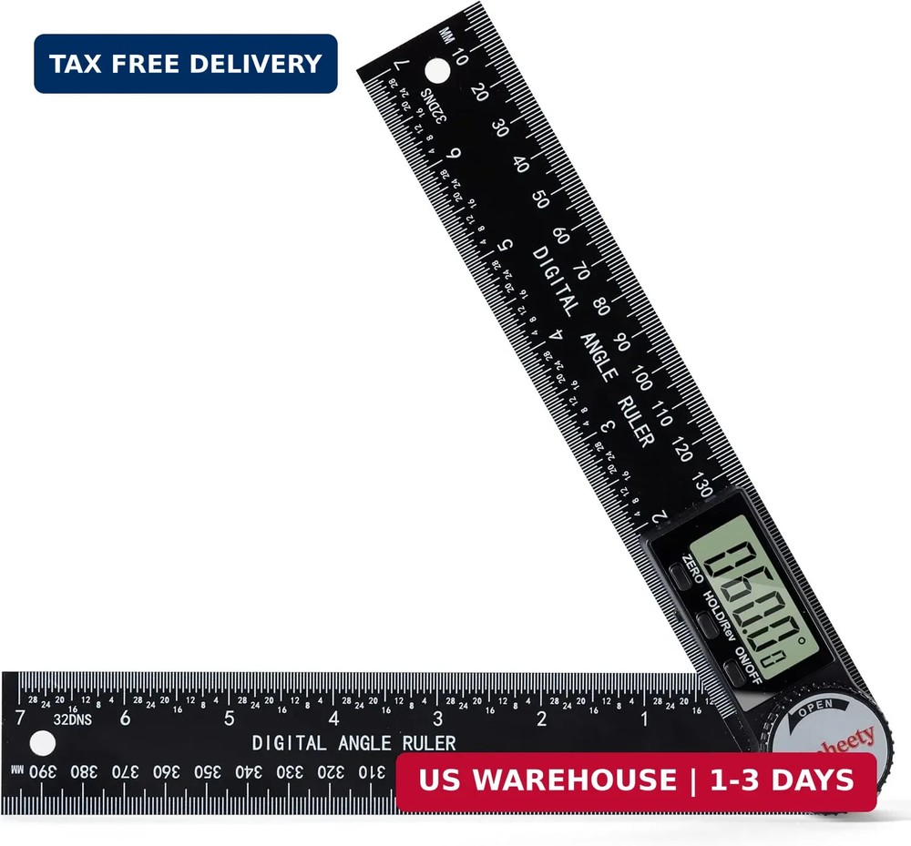 Digital Angle Finder Protractor, 3rd Generation Quick Display Angle Gauge Ruler,
