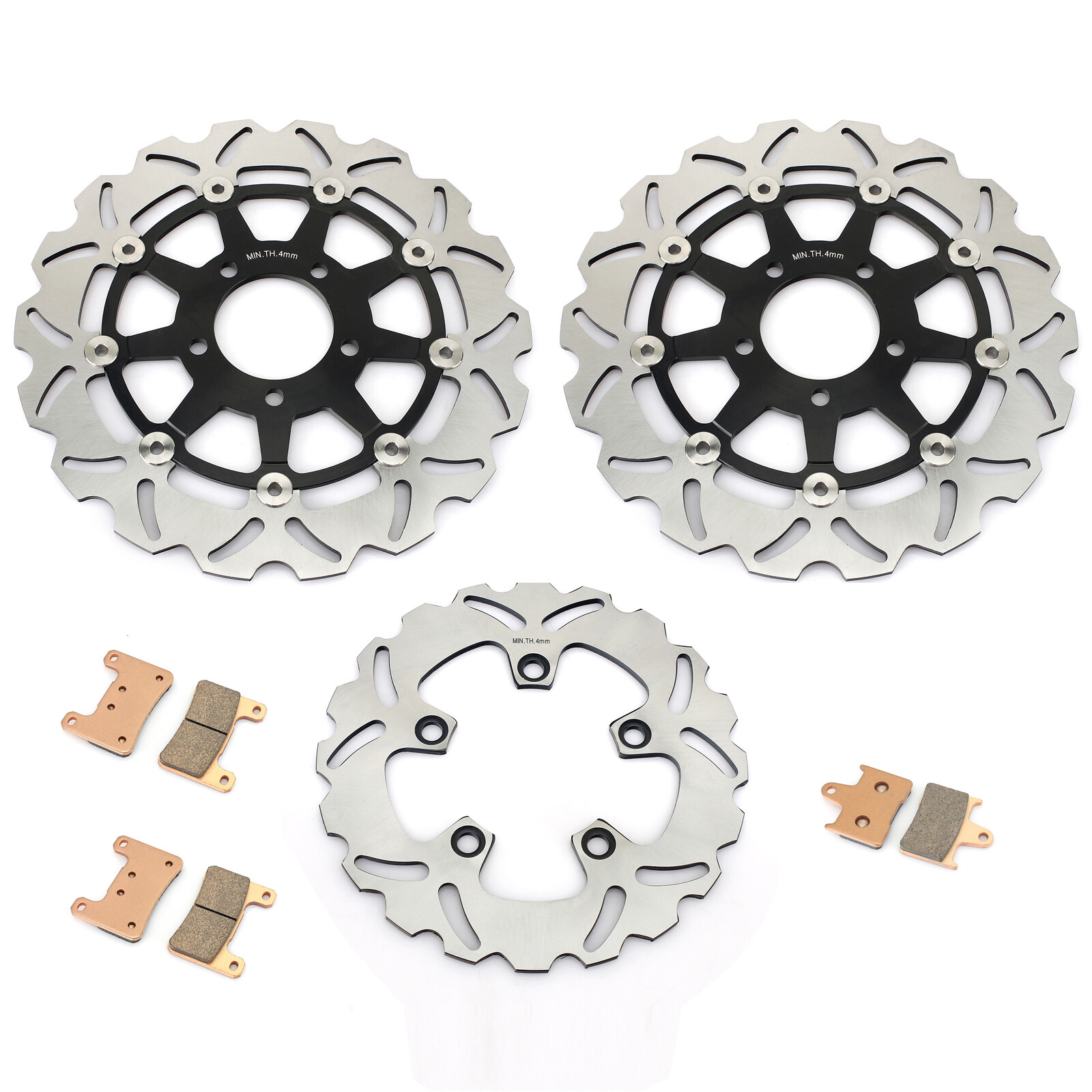 GSXR 600 GSXR 750 04 05 Front Rear Brake Rotors Pads For Suzuki GSXR 1000 03 04