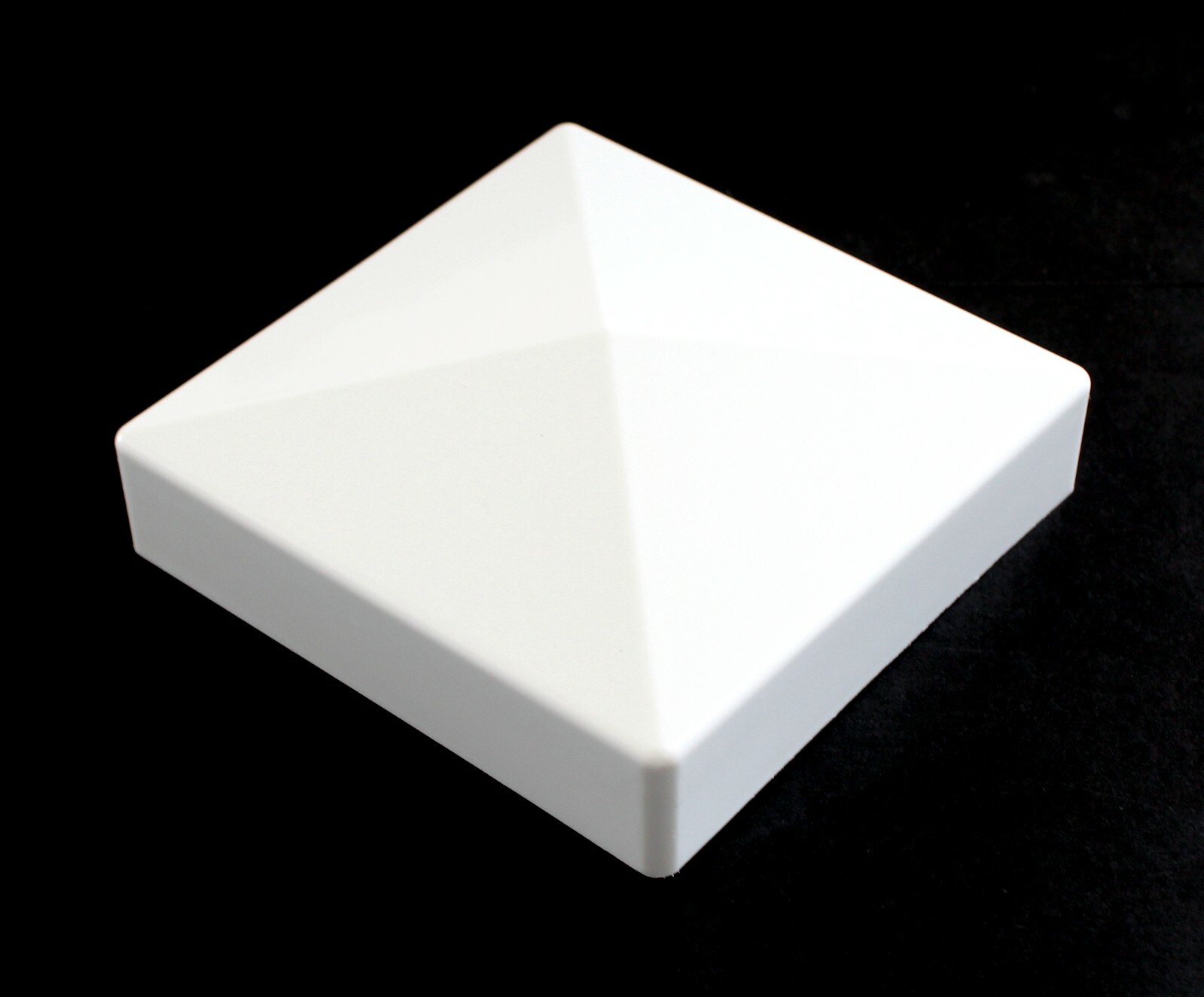 True 5x5 (127mm x 127mm) Plastic Pyramid Vinyl Fence Post Cap White 1,2,4,5,6 pk