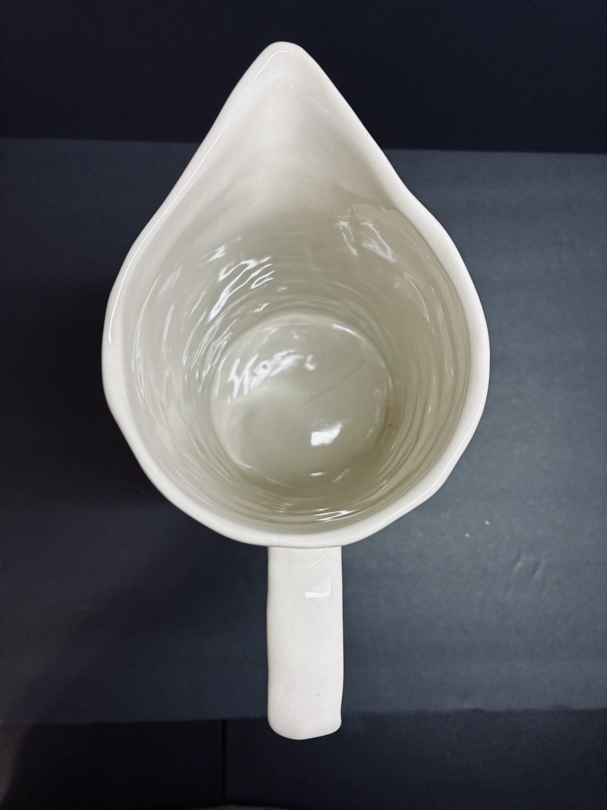 Creative Co-Op Polka Dot Ceramic Pitcher 2 Qt | Cream | Black Dots Kitchen Decor