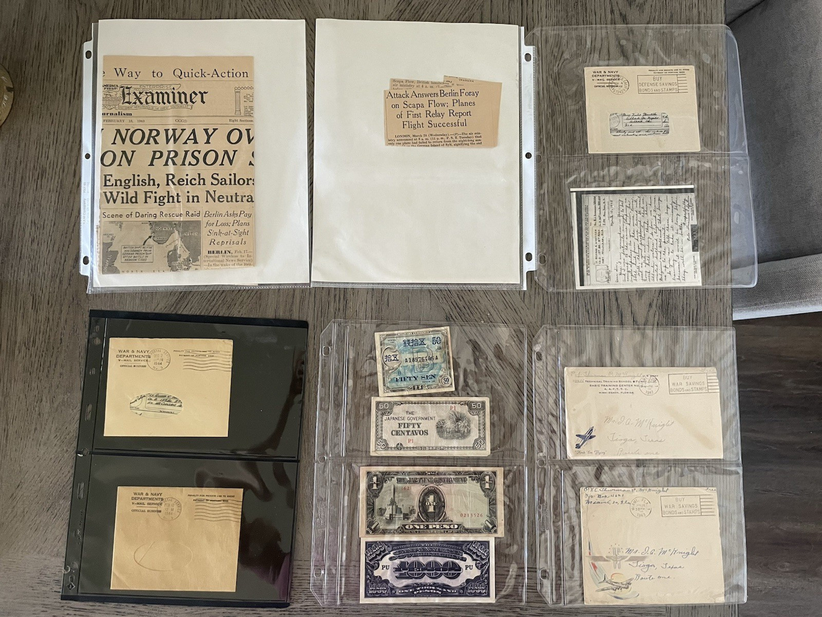 WWII Military and Home Front Ephemera Lot - Ration Books, V-Mail, Manuals