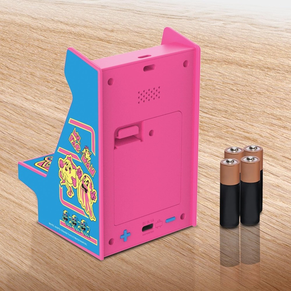 Compact Ms. Pac-Man Arcade Machine - 2.4" Screen & Built-in Speaker for Gamers