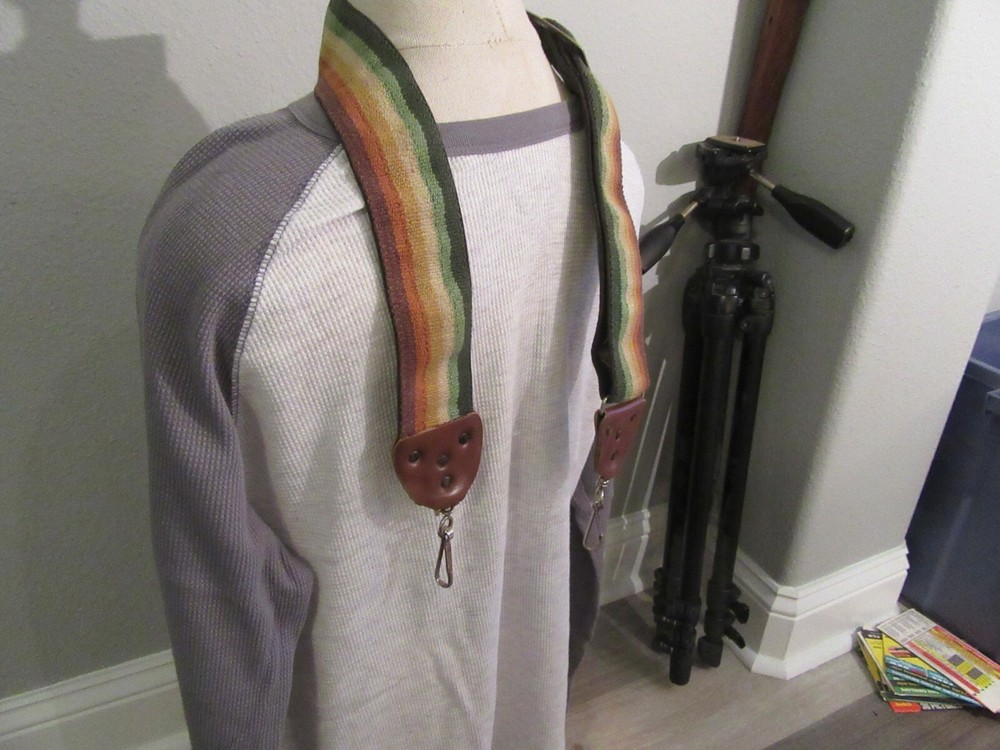 Nice Used Hippie Camera Strap Looks Nice   Good Stitching Etc.