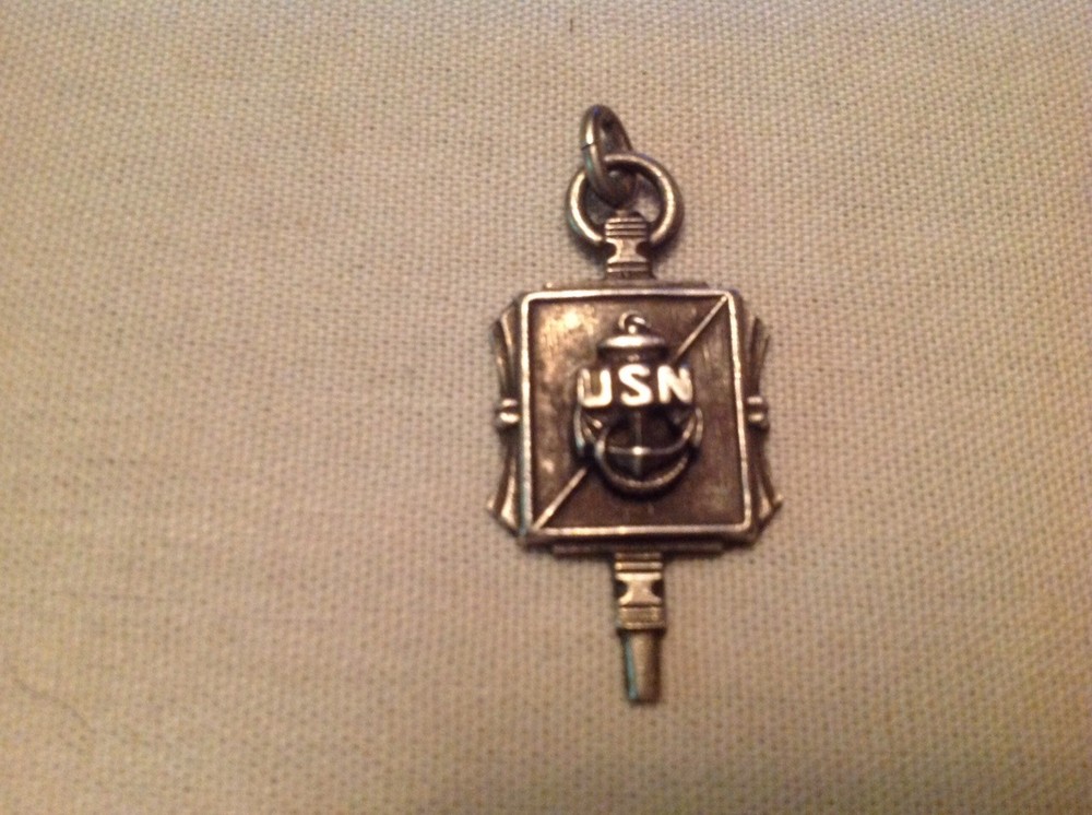 U.S.N. Vintage Sterling Silver Medallion Charm
