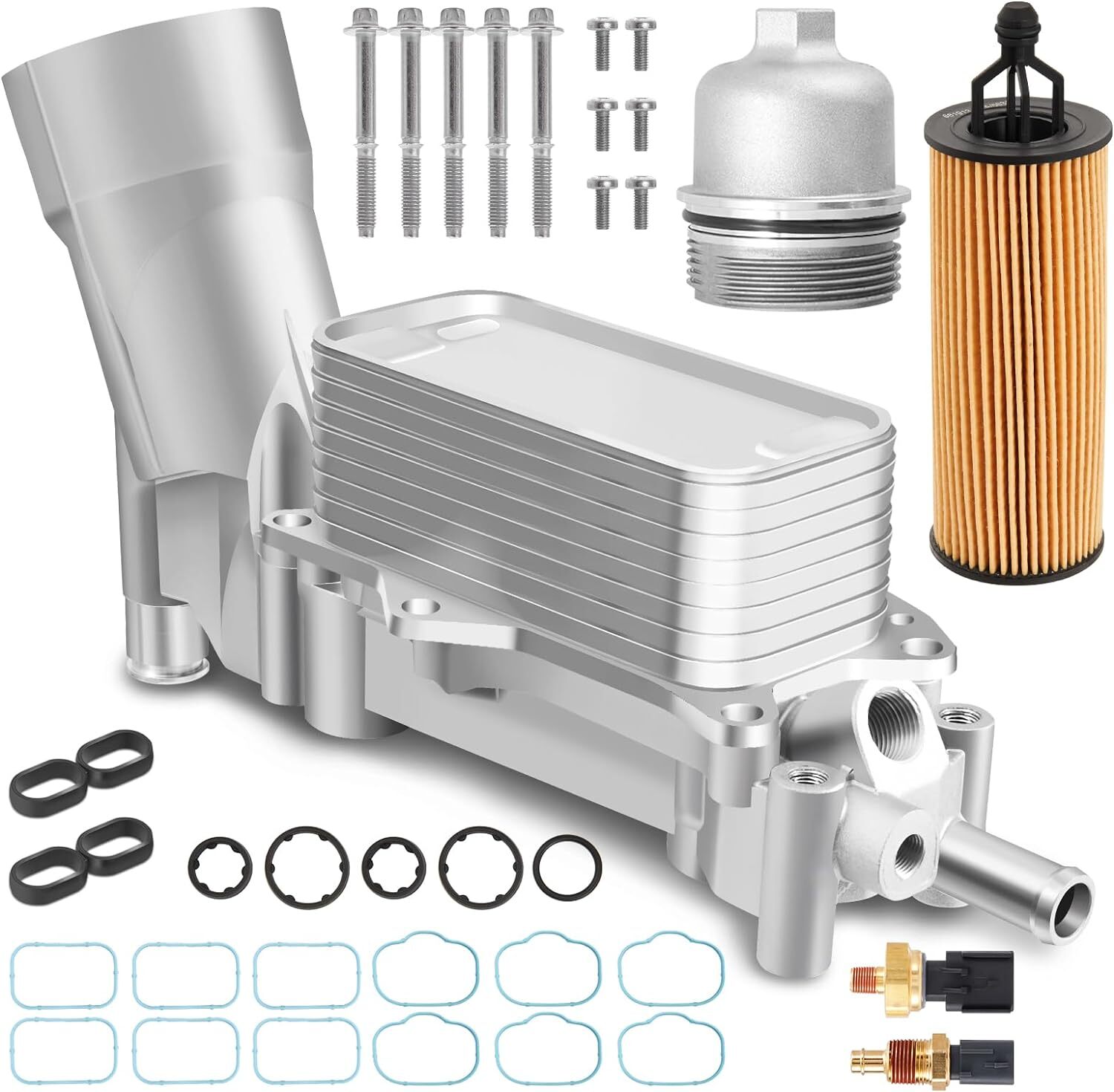 Full Aluminum Oil Filter Housing Fit For 2017-2018 Dodge Jeep Chrysler Ram 3.6L