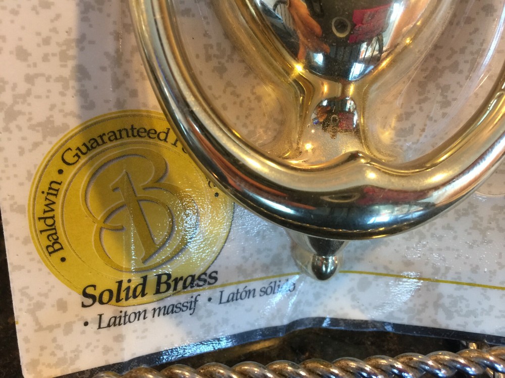 Baldwin Solid Brass Never Tarnish Door Knocker, New in Package