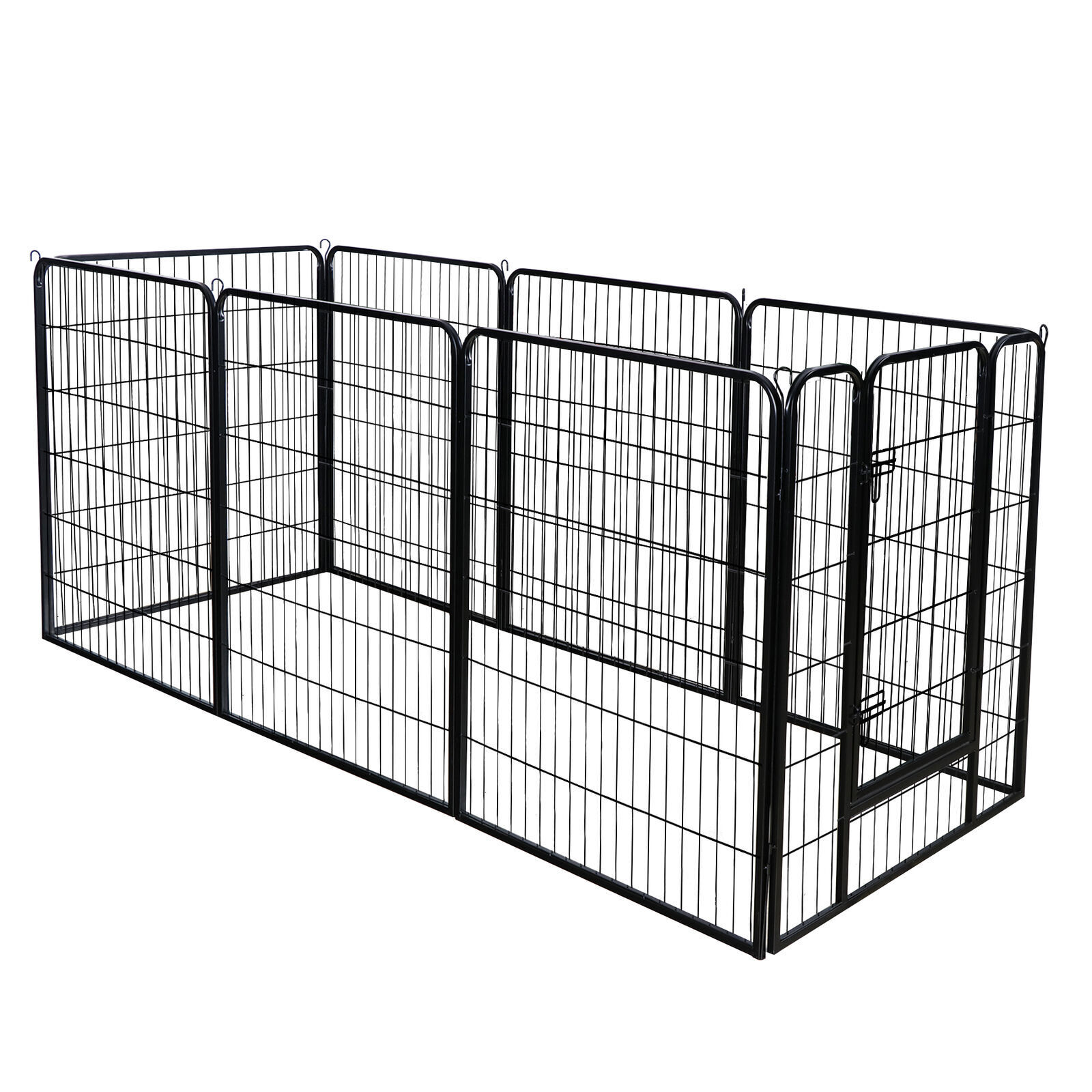 SEGAWE 8 Panels 40'' Large Dog Playpen Dog Fence Puppy Exercise Pen W/Doors