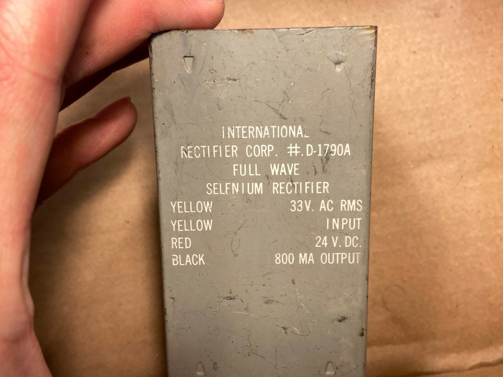 NOS Vintage International Full Wave Selenium Rectifier D-1790A