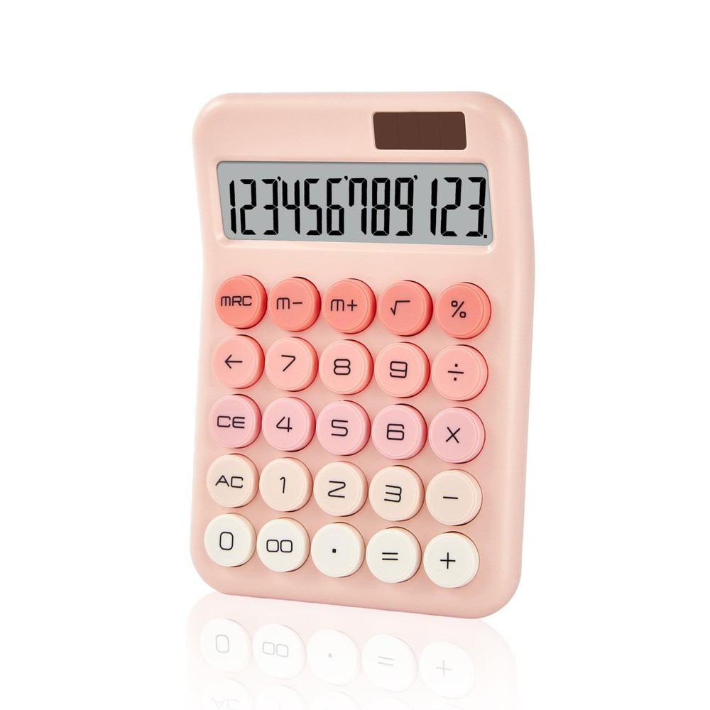 Small Desktop Calculator with LCD Large Display and Sensitive Button, Dual So...
