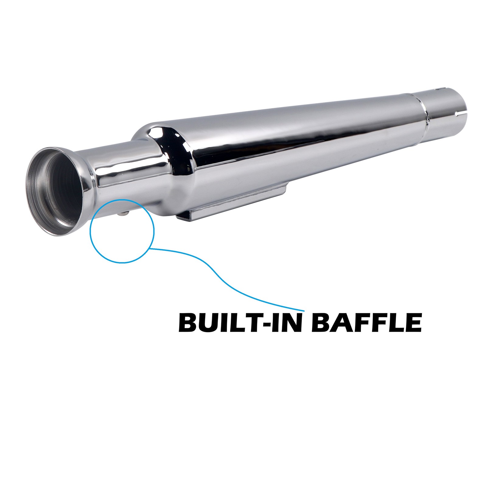 Upswept Front Exhaust Pipe Set for Shovelhead 1970-1984 Custom & Slip on