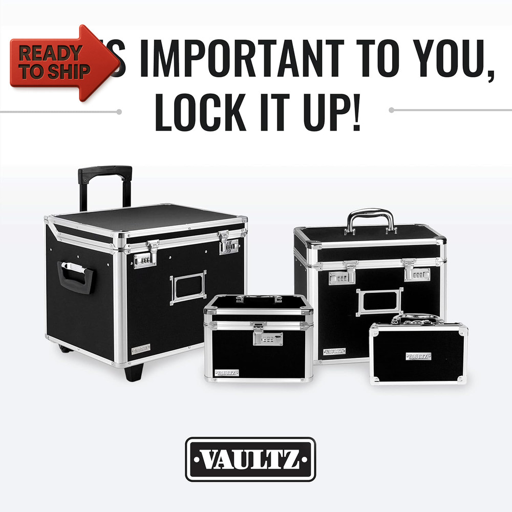 Vaultz Secure Security Lock Boxes - Safe Combination Lock Box, Storage for Docu