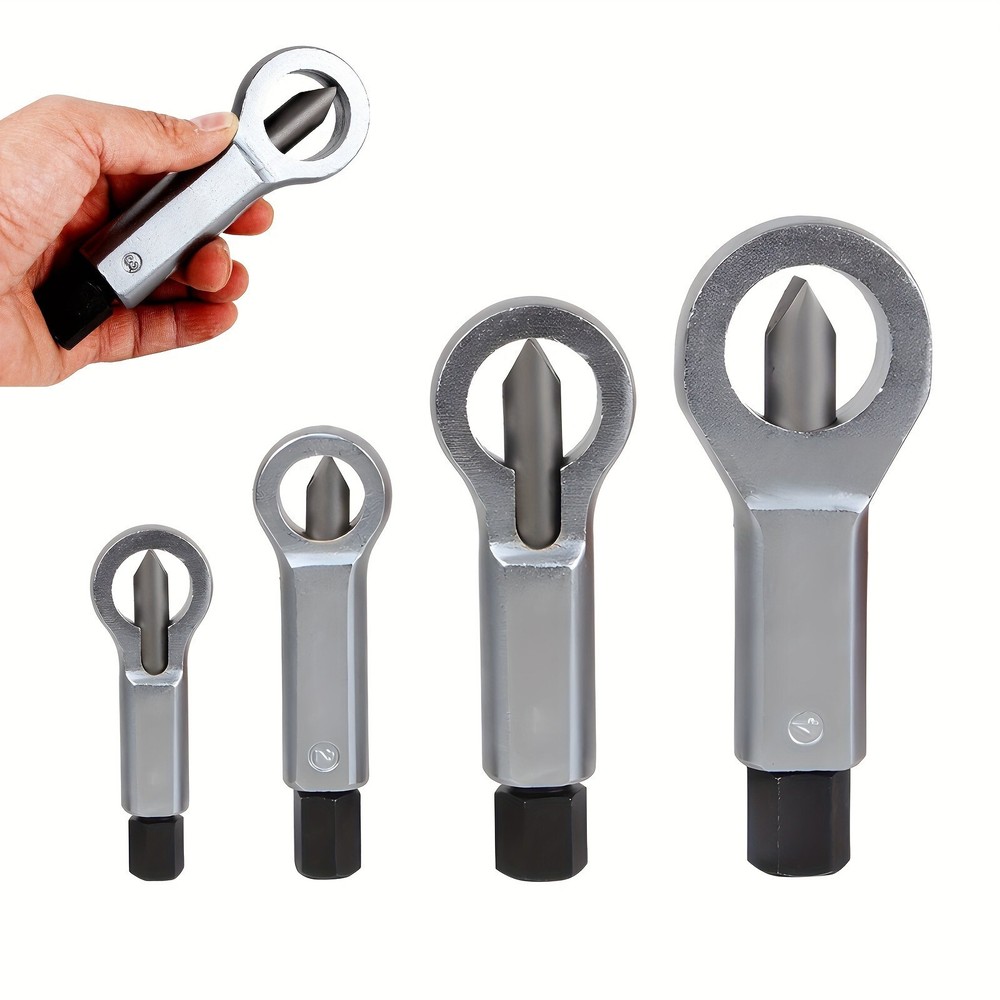 4PCS Nut Splitter Breaker 9-27mm Nut Remover Extractor Adjustable Cracker Hand