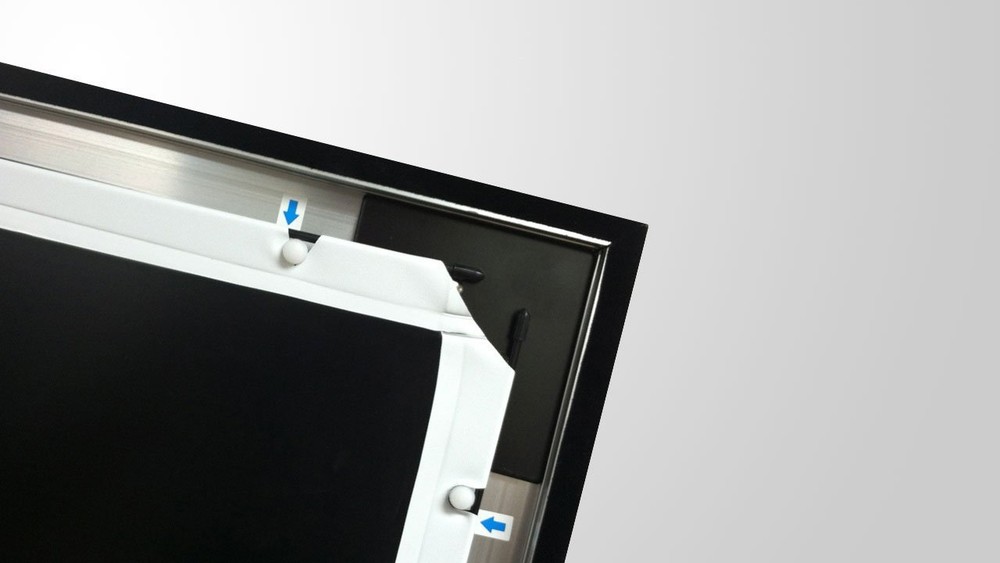 STR-169120 Silver Ticket 120" Fixed Frame 16:9 Projector Screen White Material