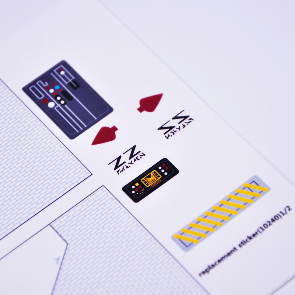 Replacement sticker for set 10240 Precut sticker