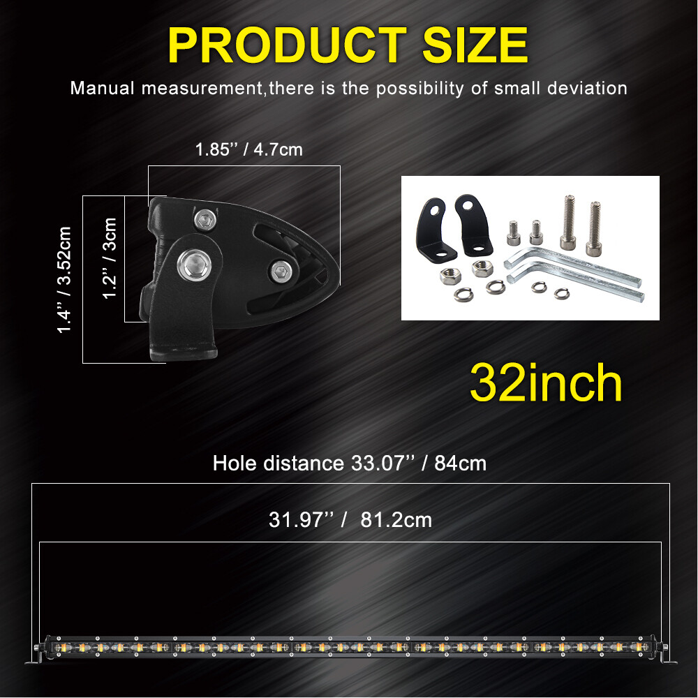 For Polaris RZR PRO R/R4 32" LED Light Bar +3" Work Pods+Roof Mount & Wiring Kit