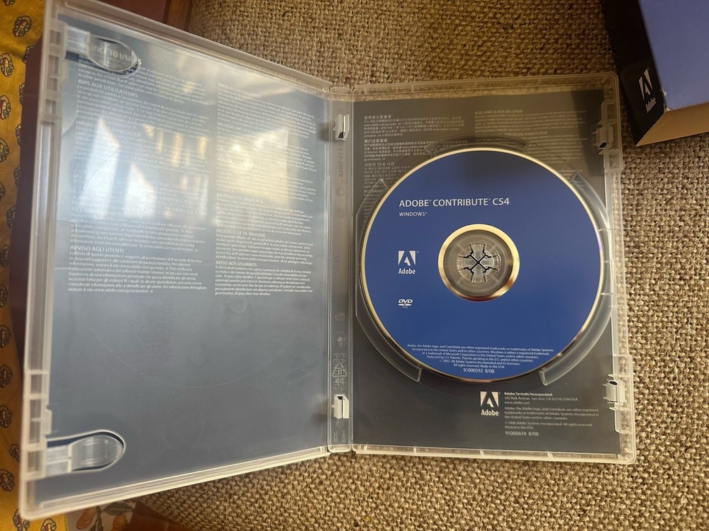 Ad0be Contribute CS4 Software for Windows Full Retail W/ Serial Number