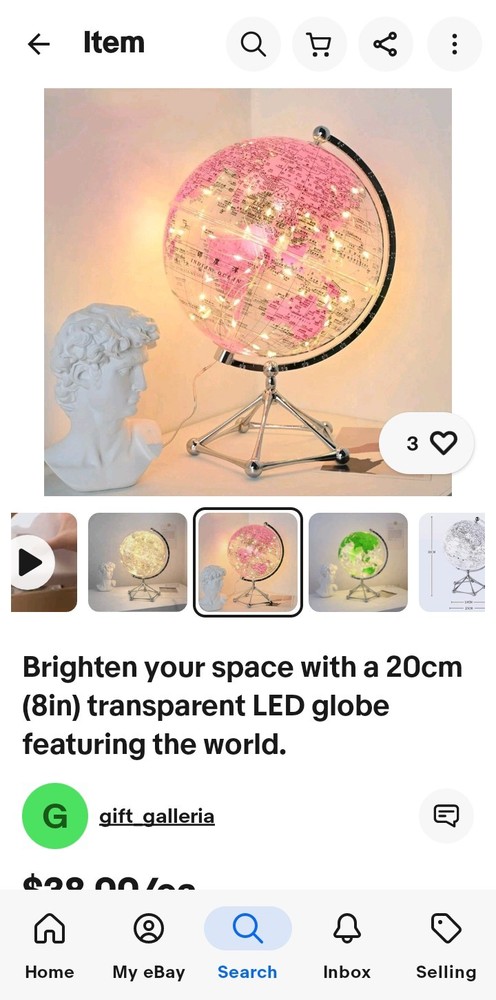 Transparent Globe Electronic Rotating Globe World Globe