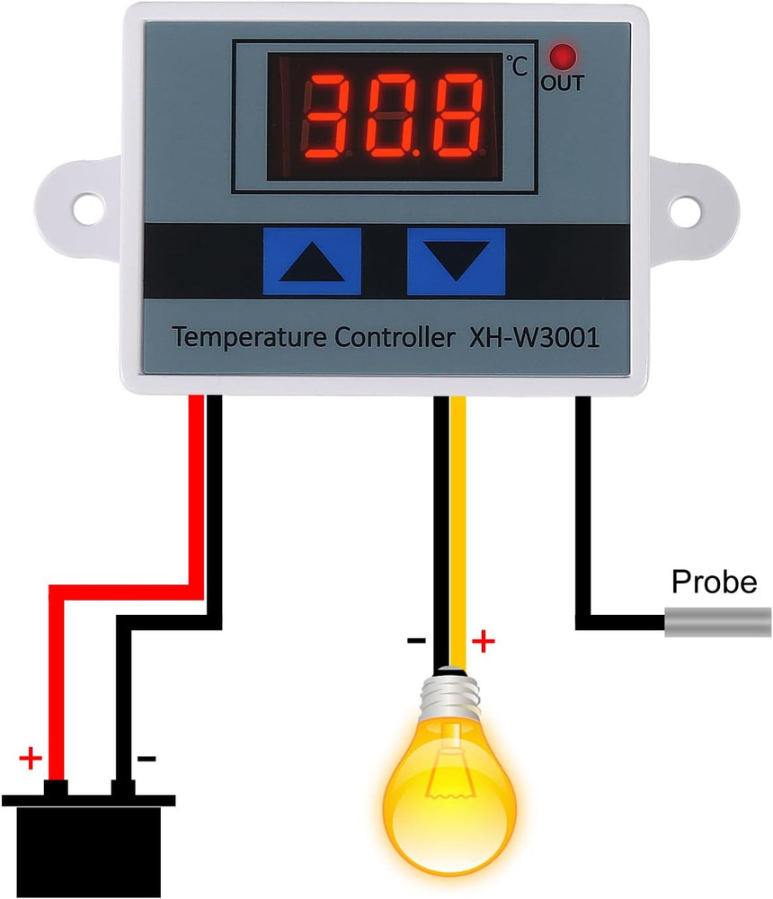 2PCS XH-W3001 Digital LED Temperature Controller Module Digital Thermostat Switc