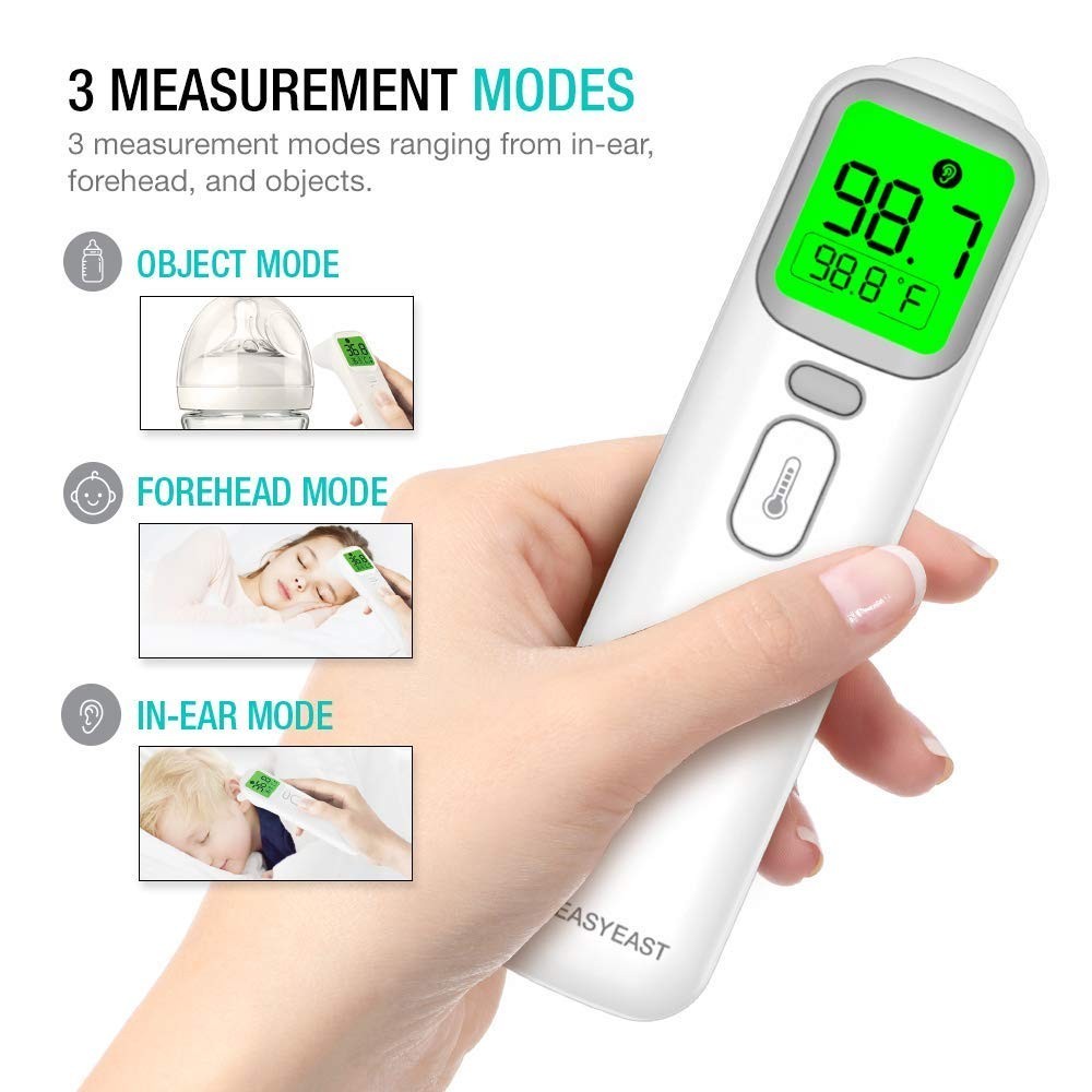 Touchless Infrared Forehead Thermometer with 3 Modes - Quick & Safe Readings