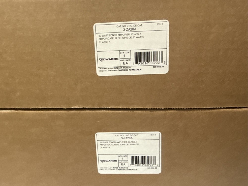 Edwards Est 3-ZA20A  Amplifier Factory Sealed. 2025 Date Code