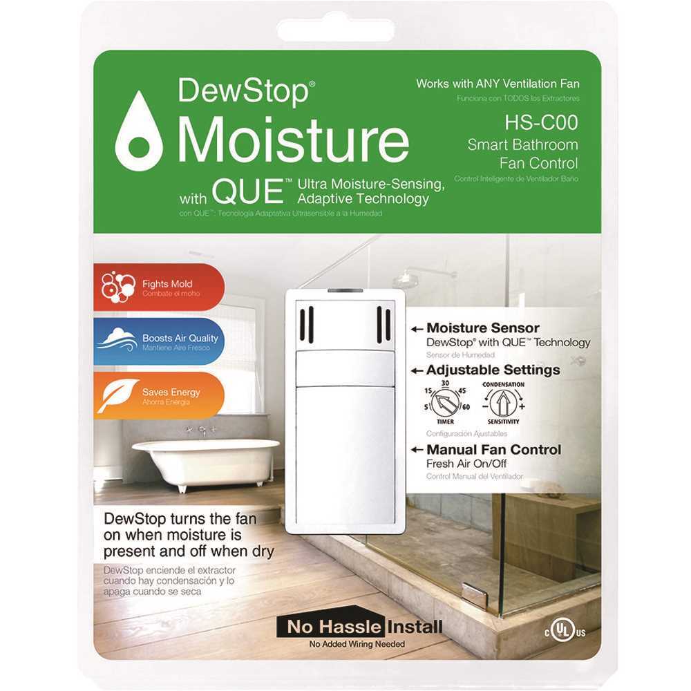 Condensation Fan Control (Humidity Sensor) with Countdown Timer in White (120-Vo