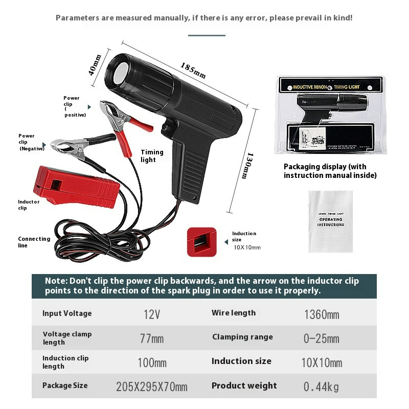 Car Motorcycle Engine Engine Repair Ignition Timing Gun Timer Tester Test Tool