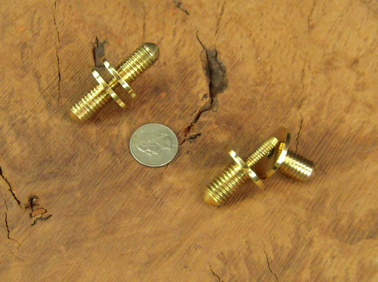 JWL Two (2) Solid Brass Connectors Couplers (1/2" x 13) to split Canes in two