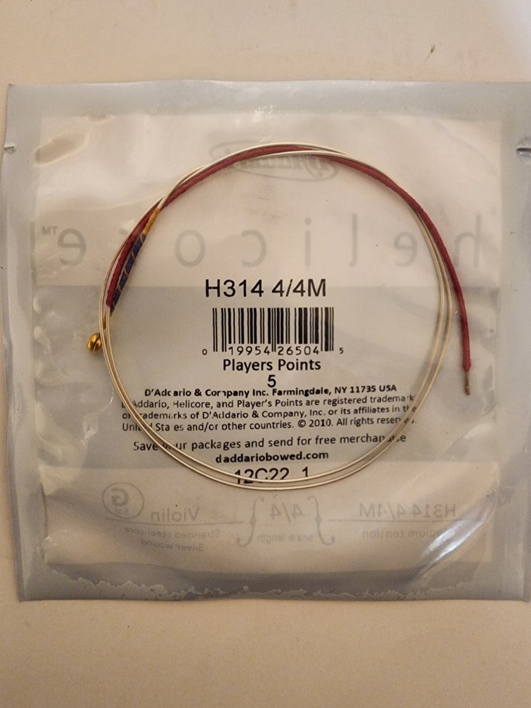 D' Addario Helicore 4/4 Violin G String, Medium