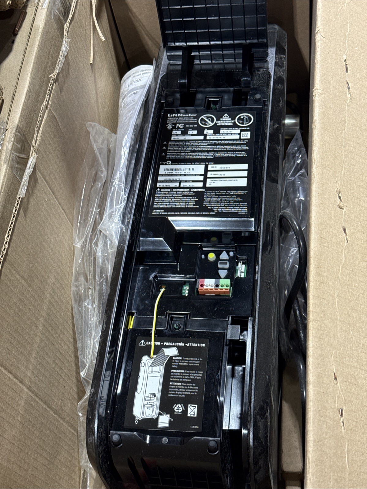 Liftmaster 98022 Jackshaft Garage Opener 120V 1.5amp Black Used Sold As Is