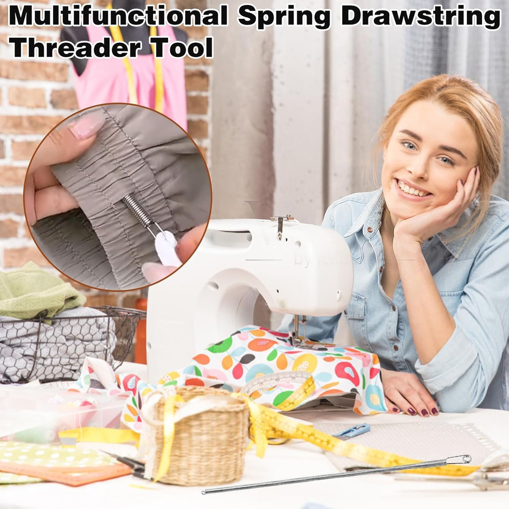 3-Piece Spring Drawstring Threader Tool for Hoodies and Apparel