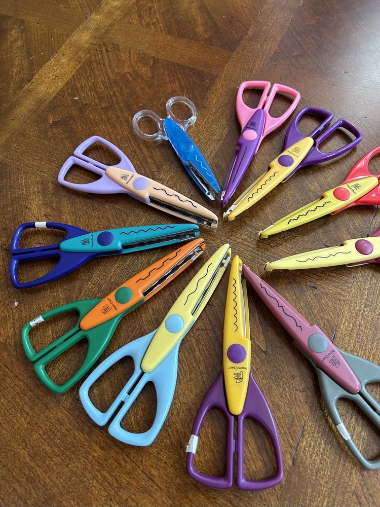 Scissors Set Different Patterns Craft Scissors for Teachers, Scrapbooking,
