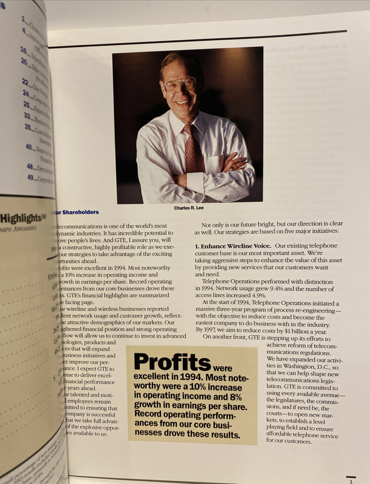 Vtg 1994 Annual Report GTE Corp Stamford, CT 49 pgs Full Color SEC From 10K